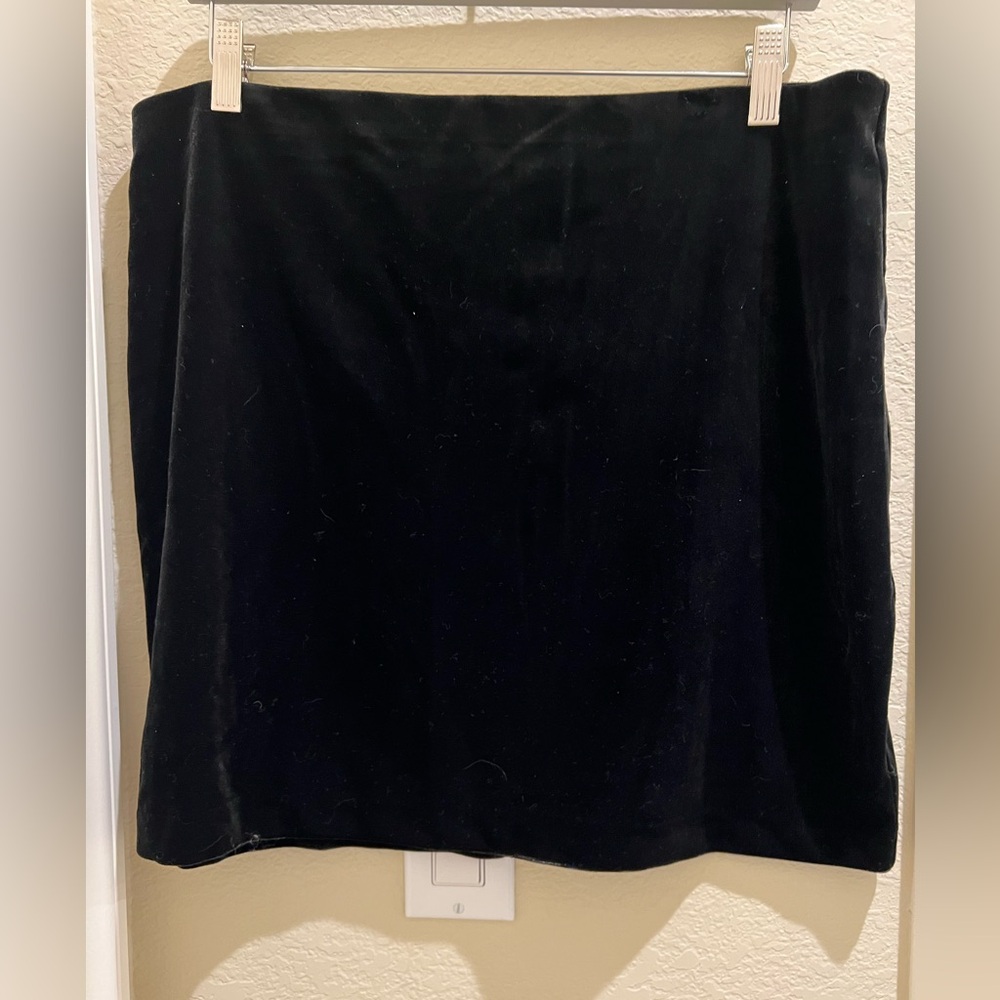 Express Black Velvet Skirt
